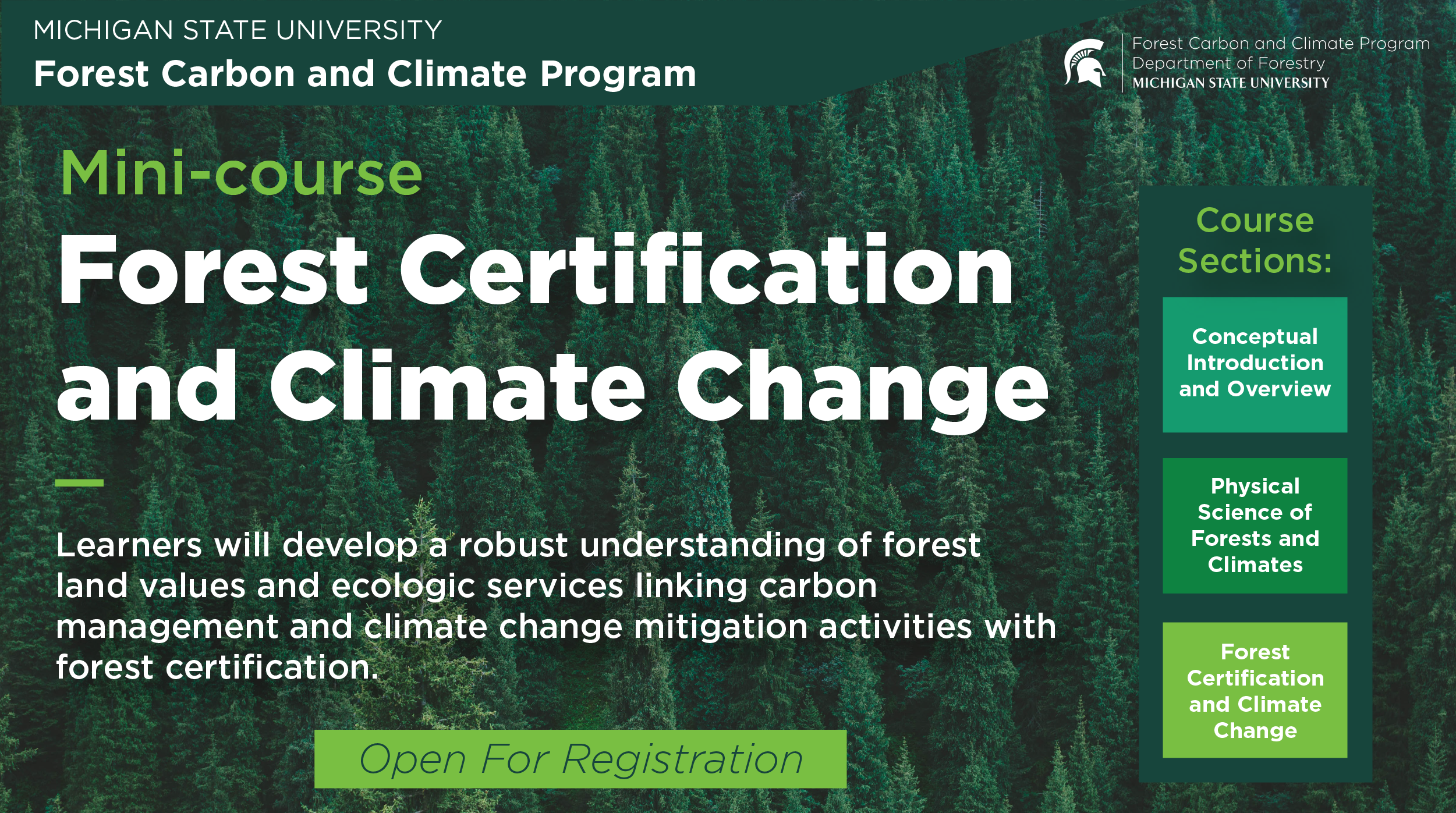 森林认证和气候变化传单