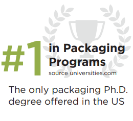 美国唯一的包装博士学位。包装专业排名第一(来源:universties.com)