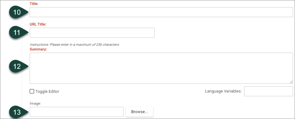 显示标题,URL标题,摘要和图像字段。