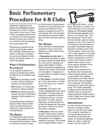 4-h俱乐部基本议会程序